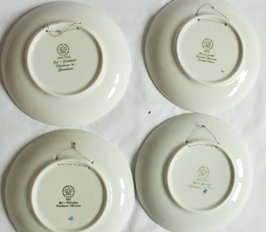 Royal Copenhagen Christmas Plates (1973, 1971, 1977, 1972) (4)