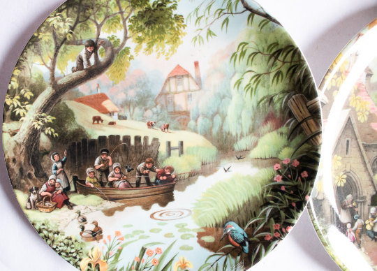 Coalport Bone China 'The Tale of a Country Village' Series Collector's Plates (4)