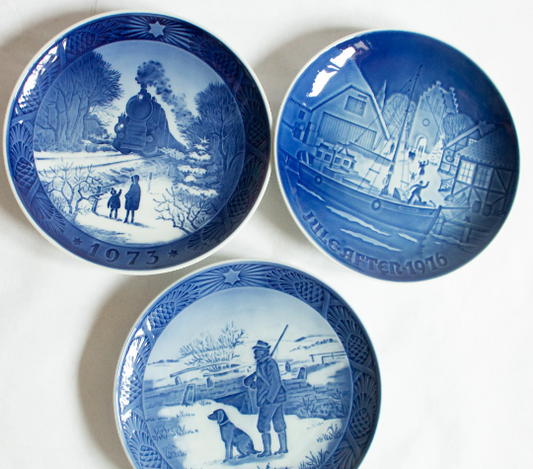 Royal Copenhagen Christmas Plates (1976, 1977, 1973) (3)