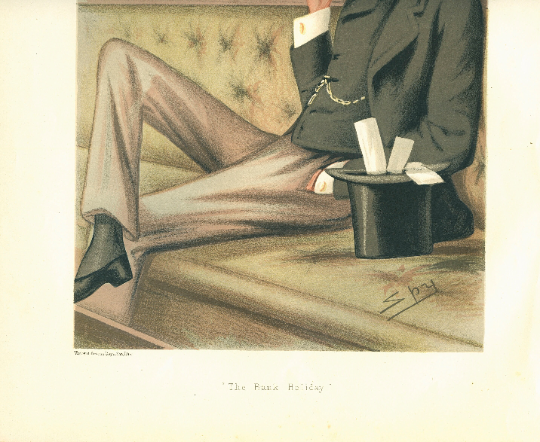 Antique Vanity Fair Print 'The Bank Holiday', 1878