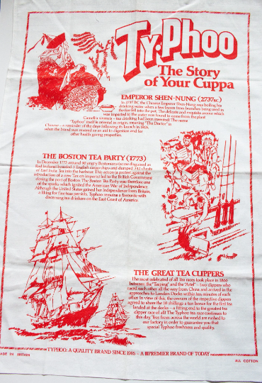 Vintage 'Typhoo' Advertising Tea Towel